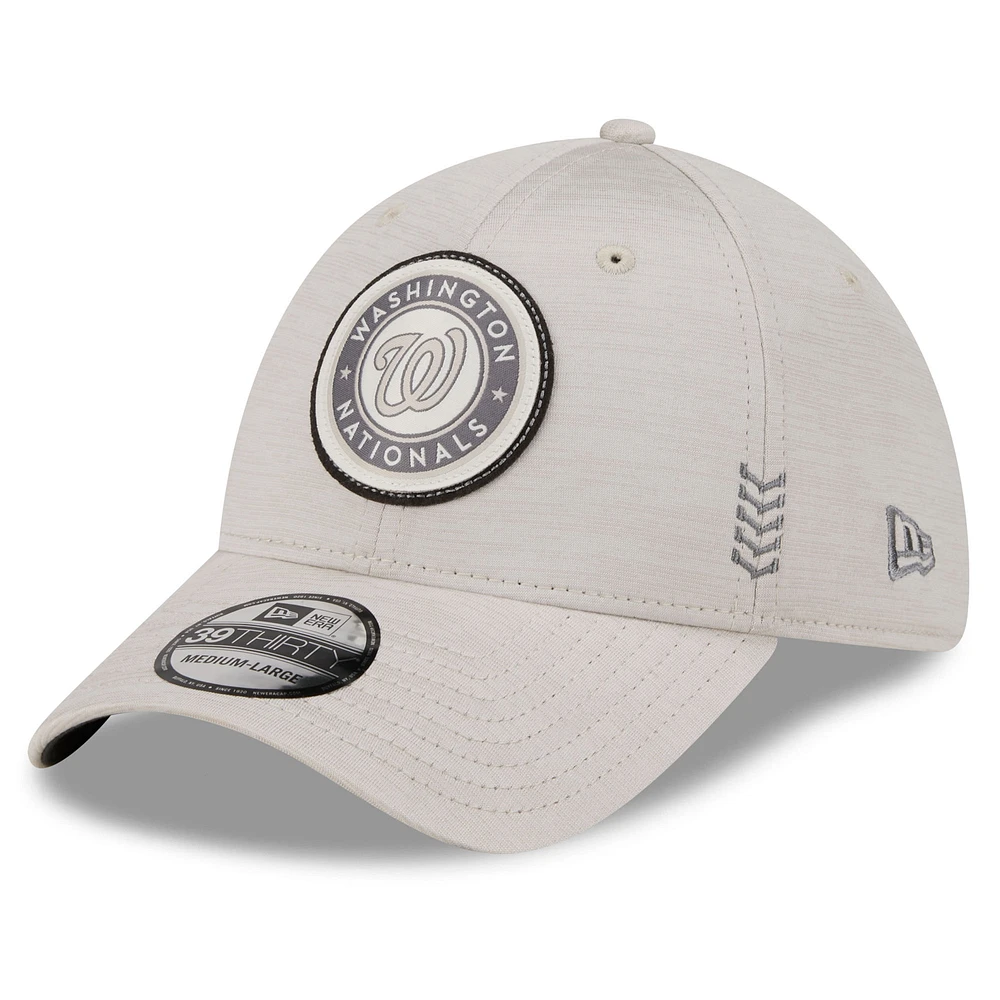 Men's New Era Cream Washington Nationals 2024 Clubhouse 39THIRTY Flex Hat