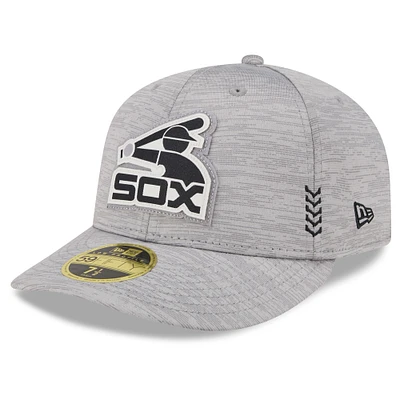 Men's New Era Gray Chicago White Sox 2024 Clubhouse Low Profile 59FIFTY Fitted Hat