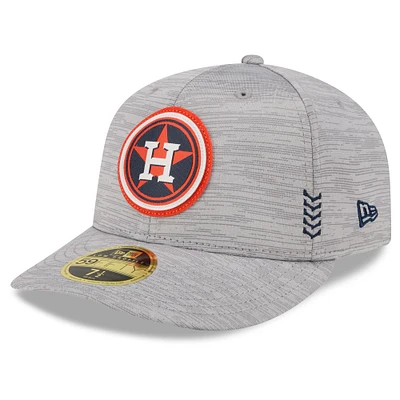 Men's New Era Gray Houston Astros 2024 Clubhouse Low Profile 59FIFTY Fitted Hat