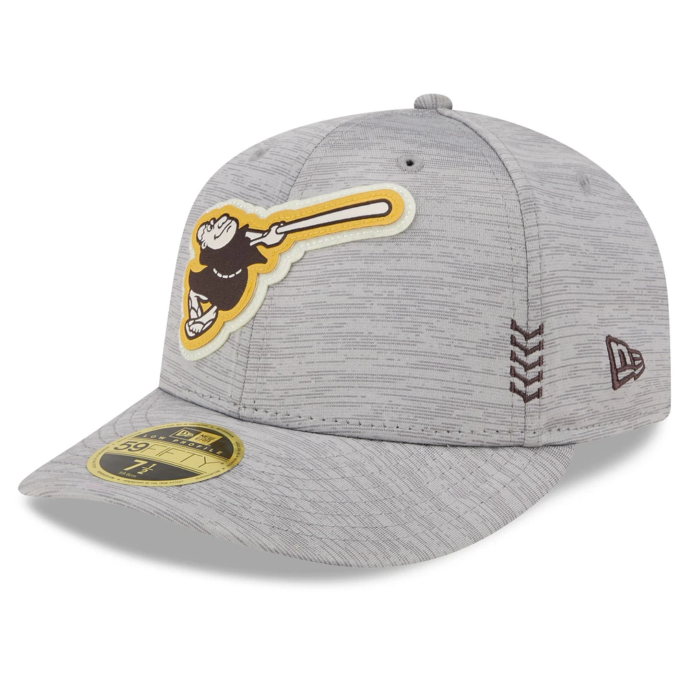 Men's New Era San Diego Padres 2024 Clubhouse Low Profile 59FIFTY Fitted Hat
