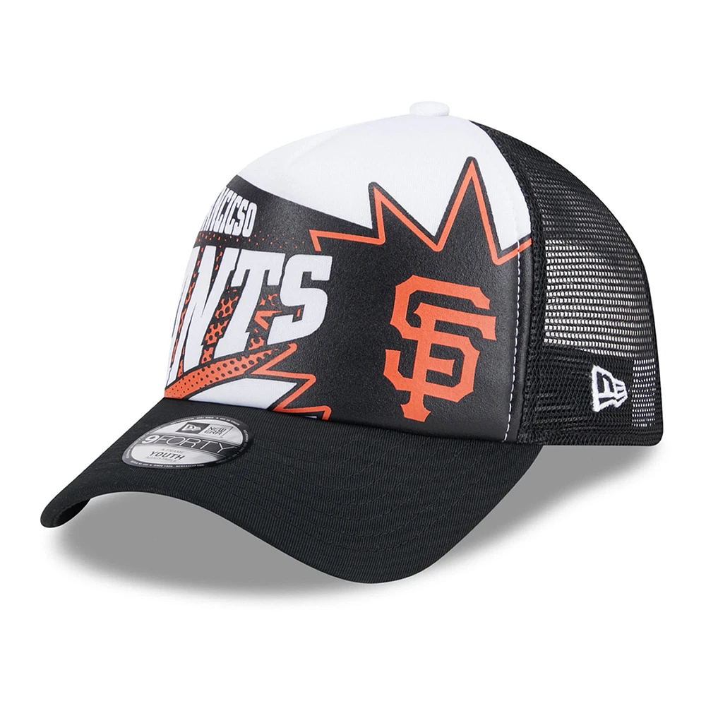 Youth New Era Black San Francisco Giants Boom 9FORTY Adjustable Hat