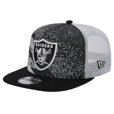 Men's New Era Black Las Vegas Raiders Court Sport 9FIFTY Snapback Hat