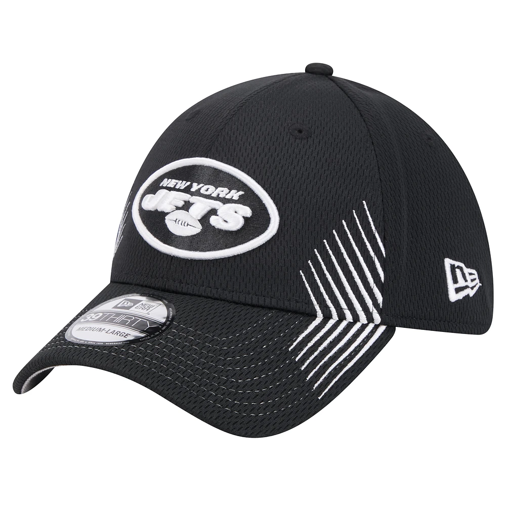 Men's New Era Black York Jets Active 39THIRTY Flex Hat