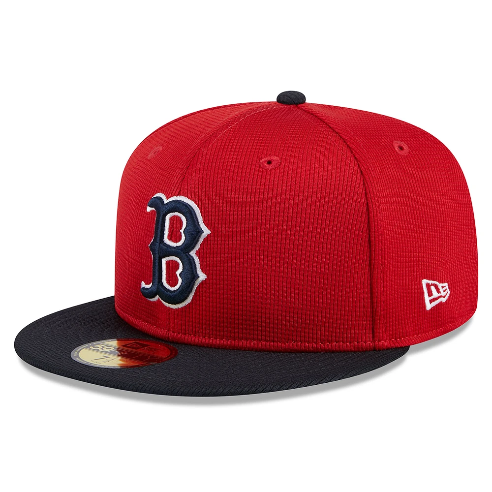 Men's New Era Red Boston Red Sox 2025 Batting Practice 59FIFTY Fitted Hat
