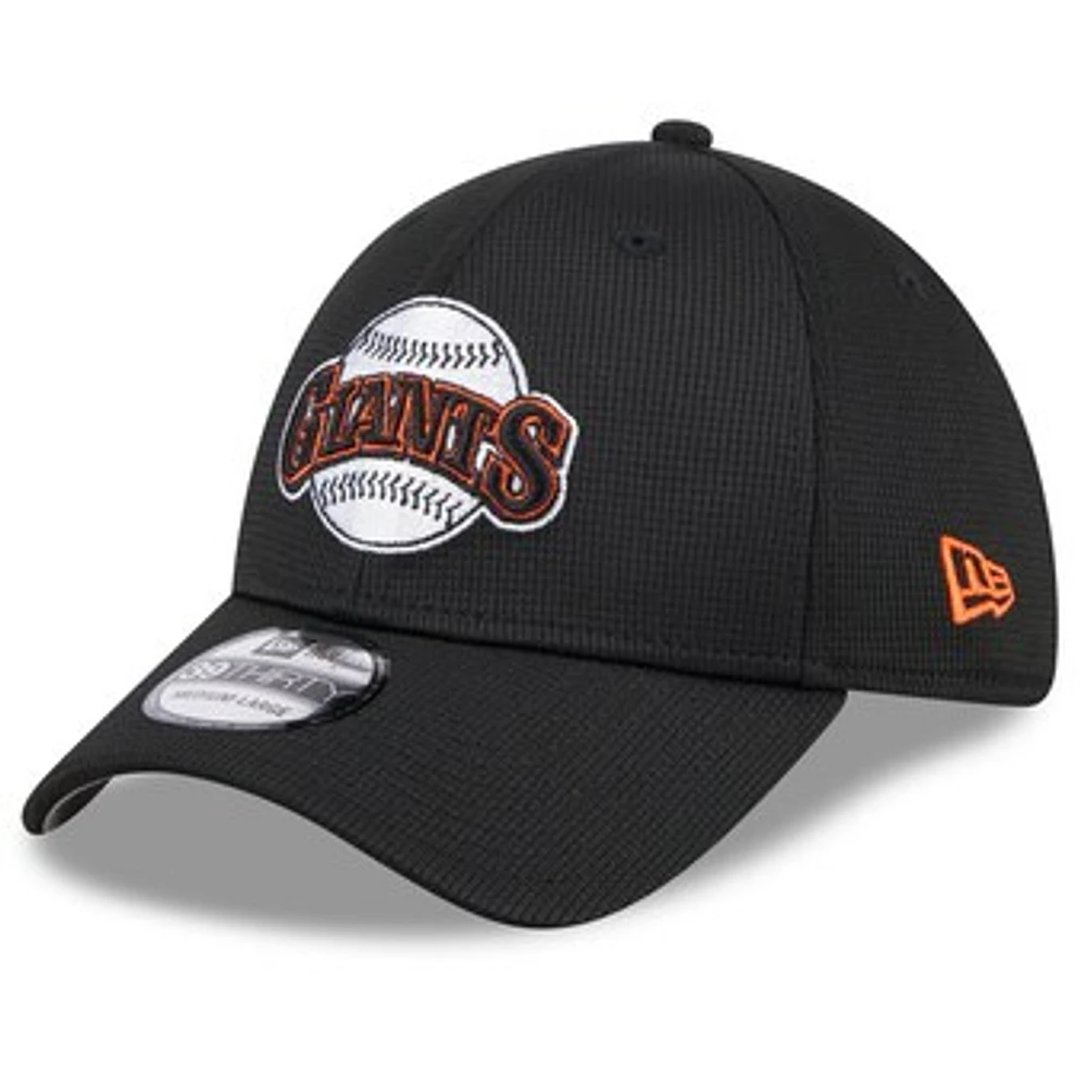 Men's New Era Black San Francisco Giants 2025 Batting Practice 39THIRTY Flex Hat