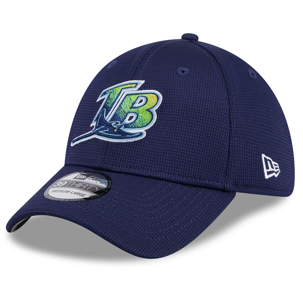 Men's New Era Navy Tampa Bay Rays 2025 Batting Practice 39THIRTY Flex Hat
