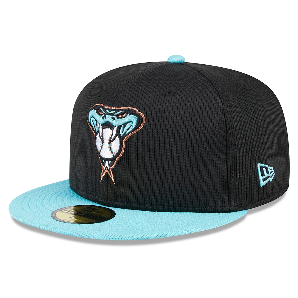 Men's New Era Black Arizona Diamondbacks 2025 Batting Practice 59FIFTY Fitted Hat