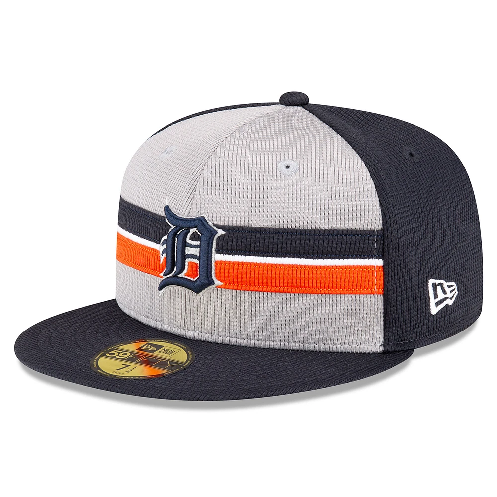 Men's New Era Gray Detroit Tigers 2025 Batting Practice 59FIFTY Fitted Hat
