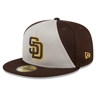 Men's New Era Brown San Diego Padres 2025 Batting Practice 59FIFTY Fitted Hat