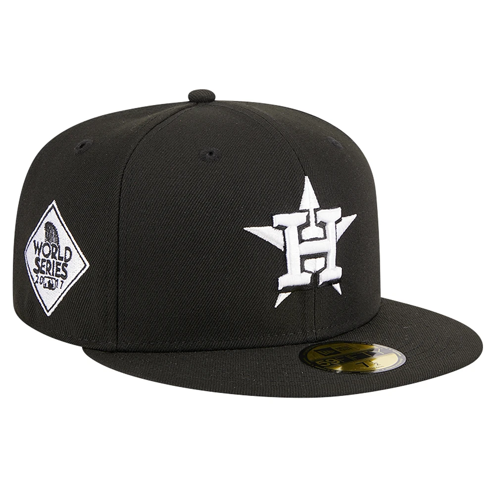 Men's New Era Black Houston Astros Logo 59FIFTY Fitted Hat