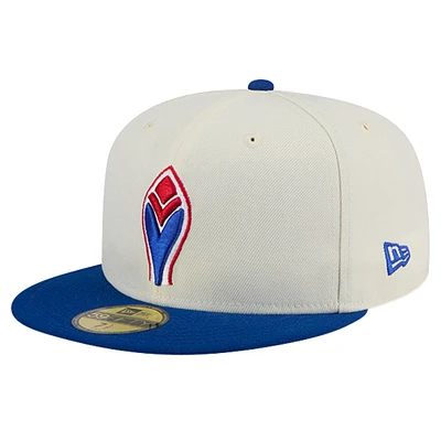 Men's New Era Cream Atlanta Braves Cooperstown Collection Alternate Chrome 59FIFTY Fitted Hat