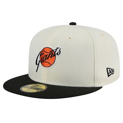 Men's New Era Cream San Francisco Giants Cooperstown Collection Alternate Chrome 59FIFTY Fitted Hat