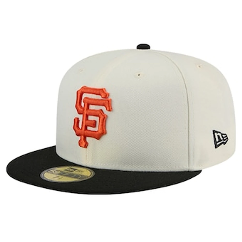 Men's New Era Cream San Francisco Giants Chrome 59FIFTY Fitted Hat