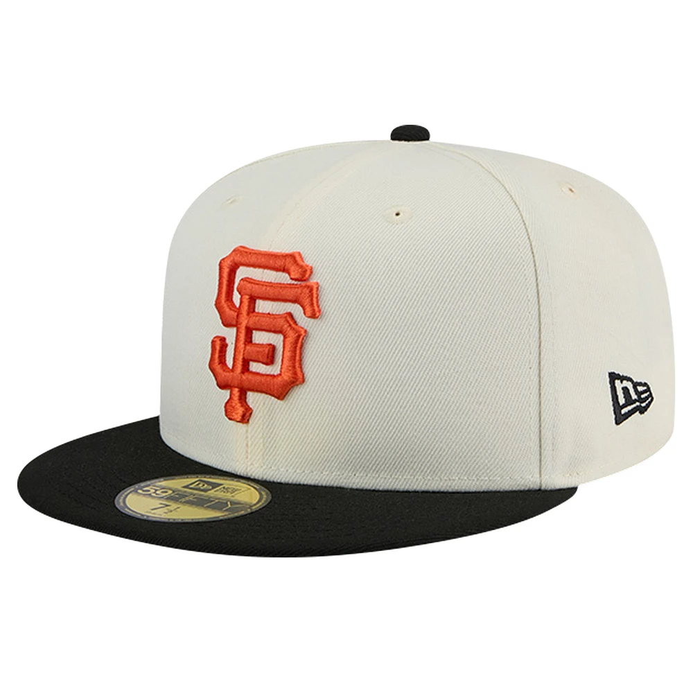Men's New Era Cream San Francisco Giants Chrome 59FIFTY Fitted Hat