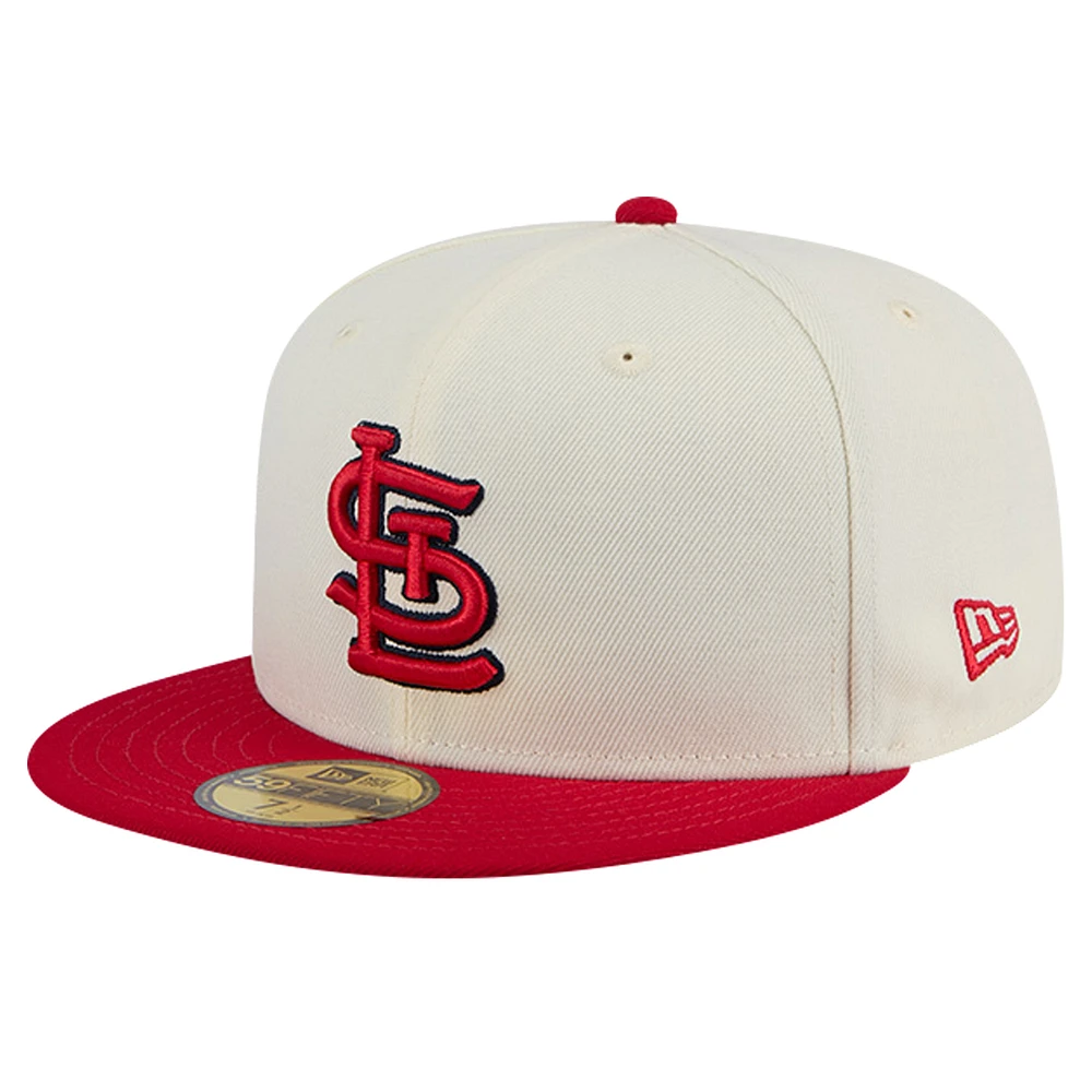 Men's New Era Cream St. Louis Cardinals Chrome 59FIFTY Fitted Hat