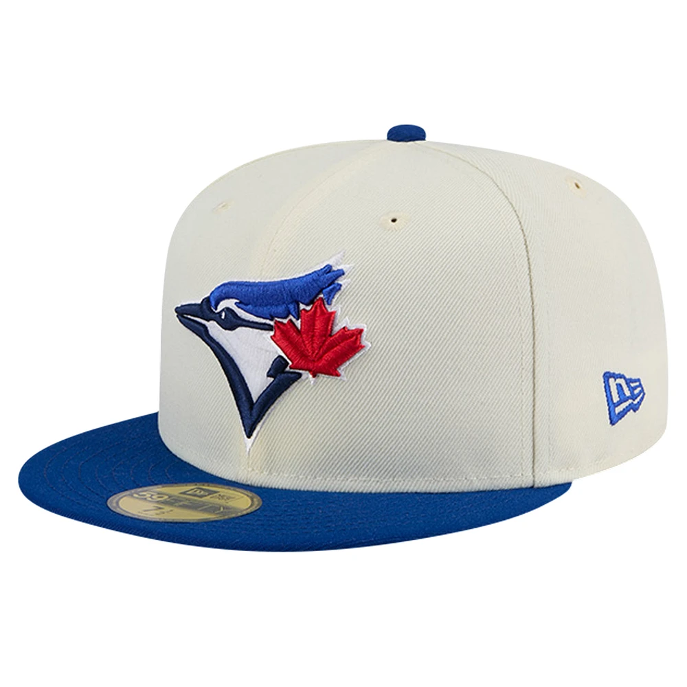 Men's New Era Cream Toronto Blue Jays Chrome 59FIFTY Fitted Hat