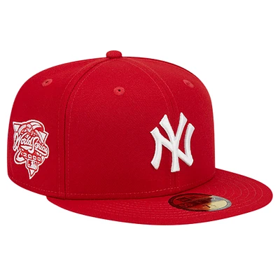 Men's New Era Red York Yankees Logo 59FIFTY Fitted Hat