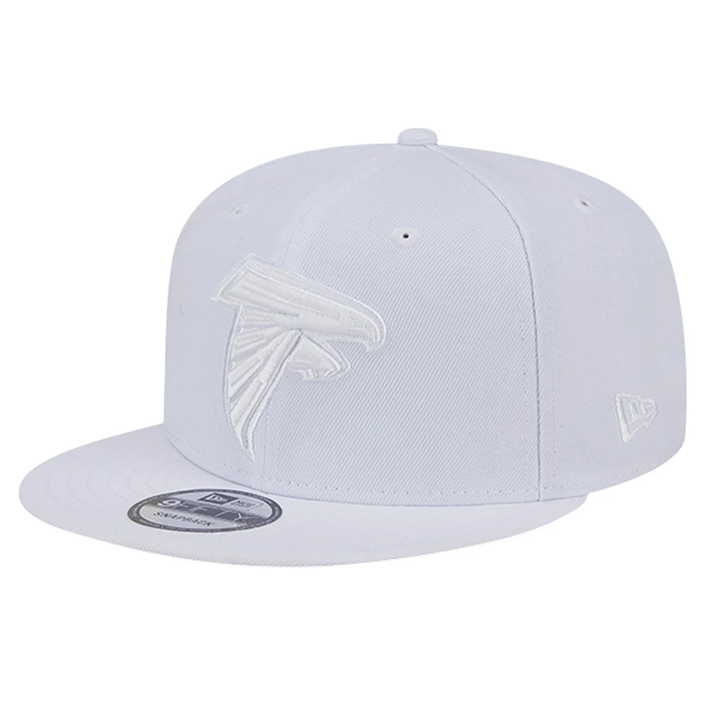 Men's New Era Atlanta Falcons Main White on White 9FIFTY Snapback Hat