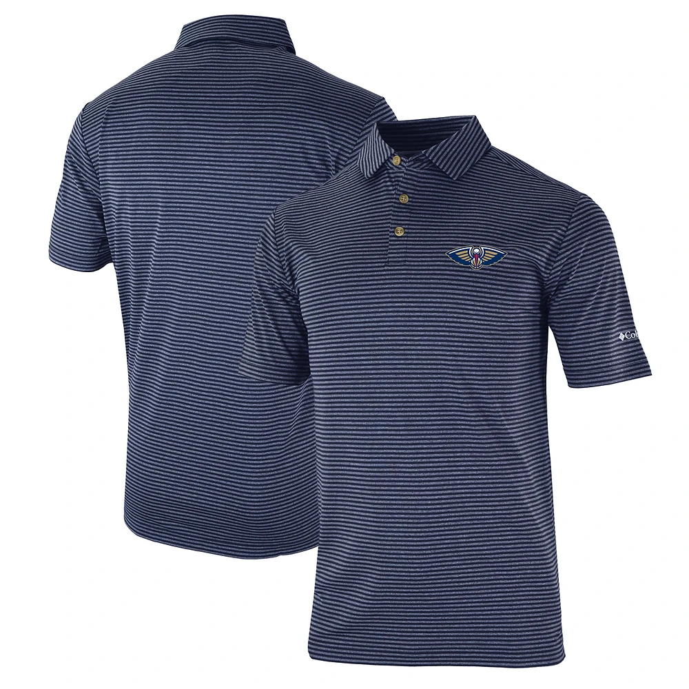 Men's Columbia Navy New Orleans Pelicans FW23 Omni-Wick Club Invite II Polo
