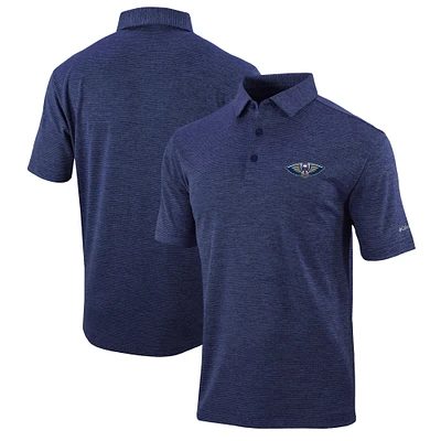 Men's Columbia Navy New Orleans Pelicans Omni-Wick Set II Polo