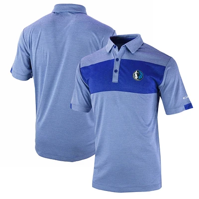 Men's Columbia Blue Dallas Mavericks Omni-Wick Total Control Polo