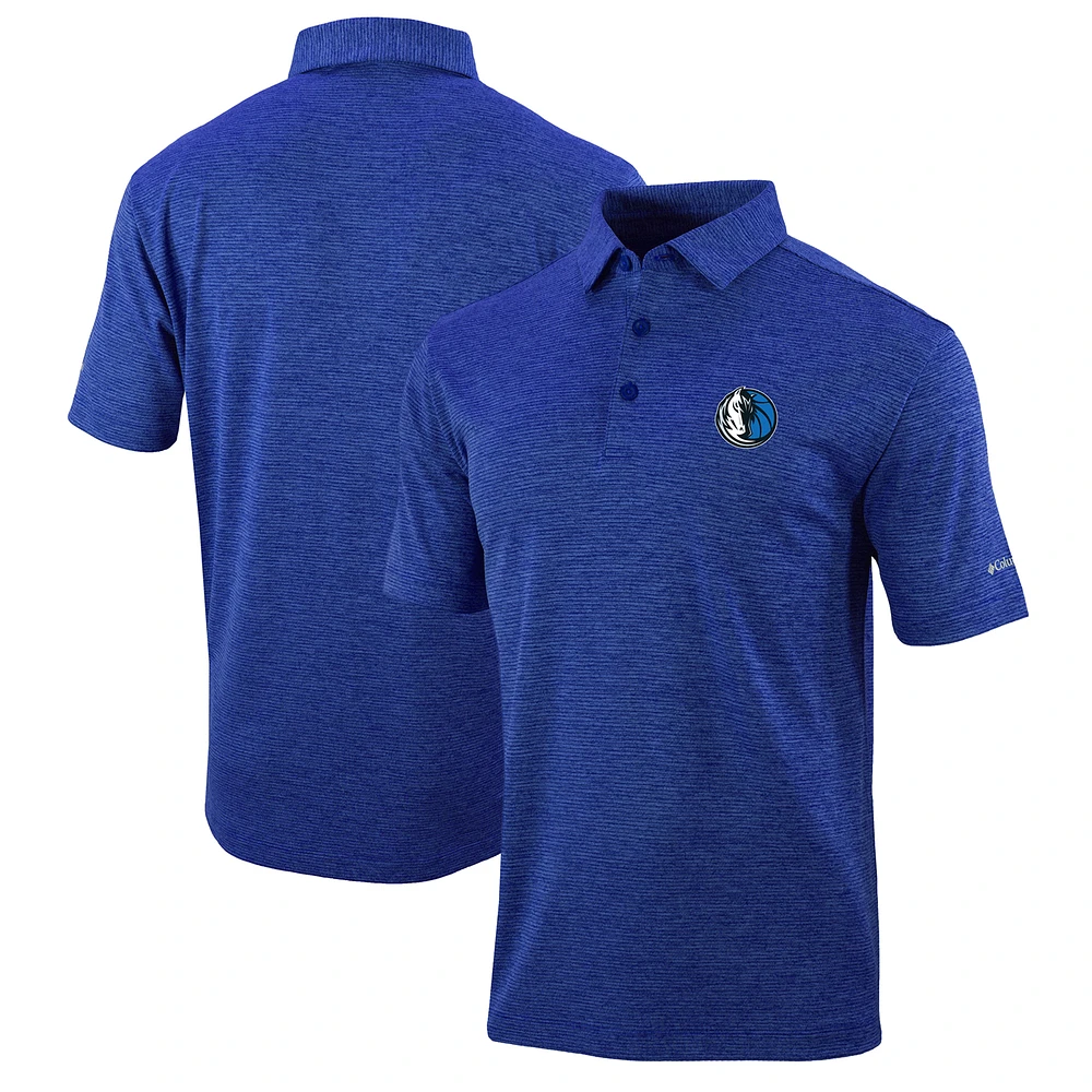 Men's Columbia Blue Dallas Mavericks Omni-Wick Set II Polo