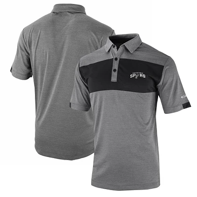 Men's Columbia Black San Antonio Spurs Omni-Wick Total Control Polo