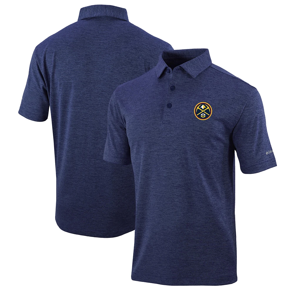 Men's Columbia Navy Denver Nuggets Omni-Wick Set II Polo