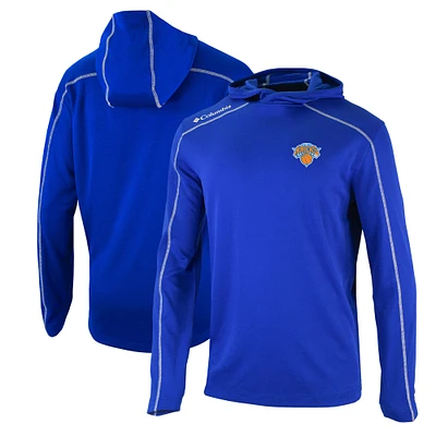 Men's Columbia Blue New York Knicks Shotgun Pullover Hoodie