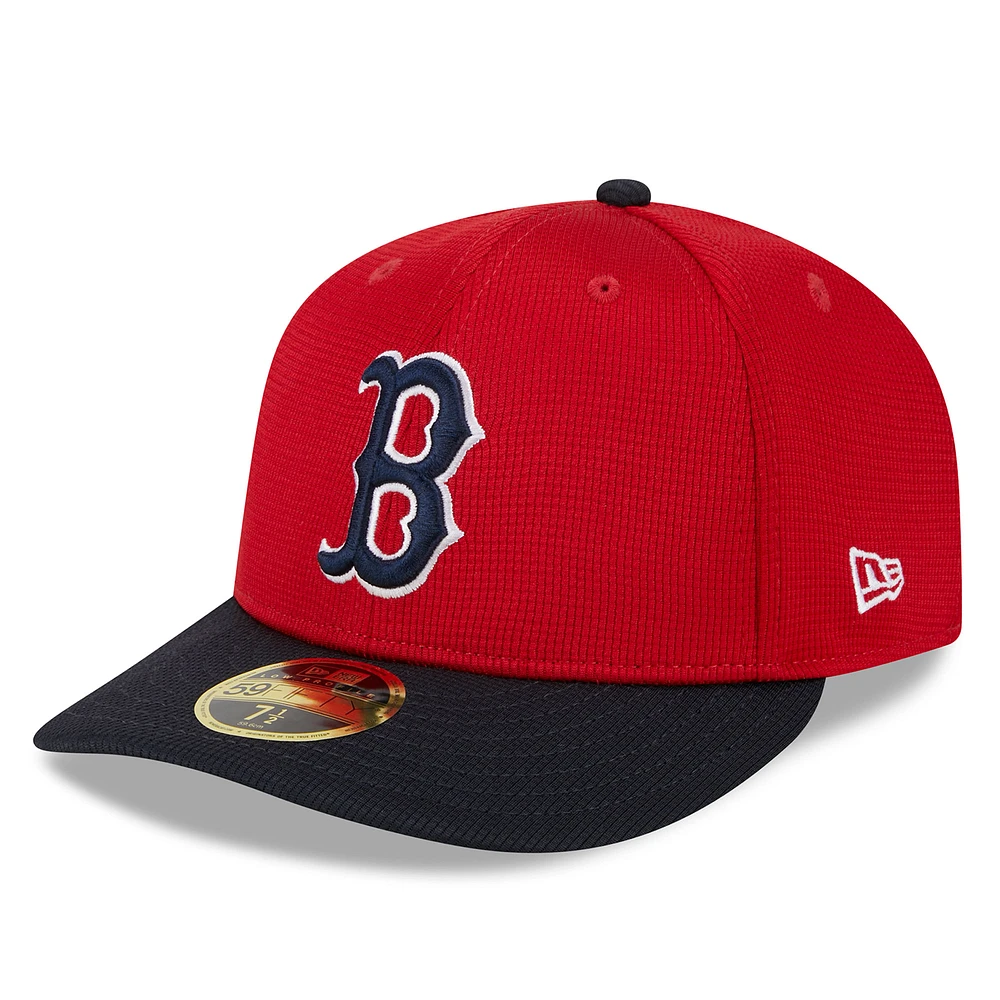 Men's New Era Red Boston Red Sox 2025 Batting Practice Low Profile 59FIFTY Fitted Hat
