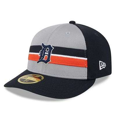 Men's New Era Gray Detroit Tigers 2025 Batting Practice Low Profile 59FIFTY Fitted Hat