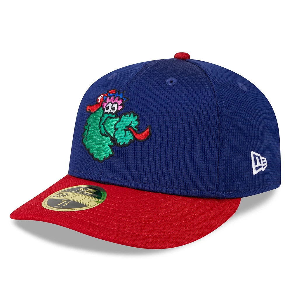 Men's New Era Navy Philadelphia Phillies 2025 Batting Practice Low Profile 59FIFTY Fitted Hat