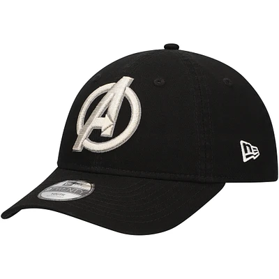 Youth New Era Black The Avengers 9TWENTY Adjustable Hat