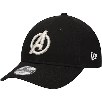 Preschool New Era Black The Avengers 9TWENTY Adjustable Hat