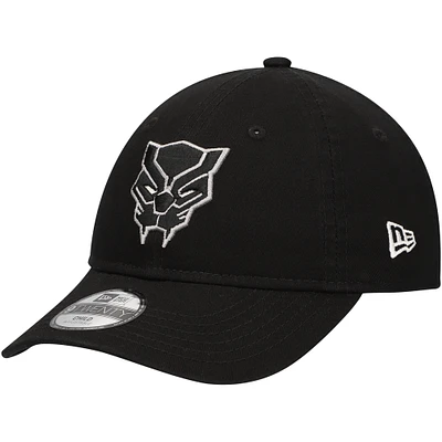 Preschool New Era Black Black Panther 9TWENTY Adjustable Hat