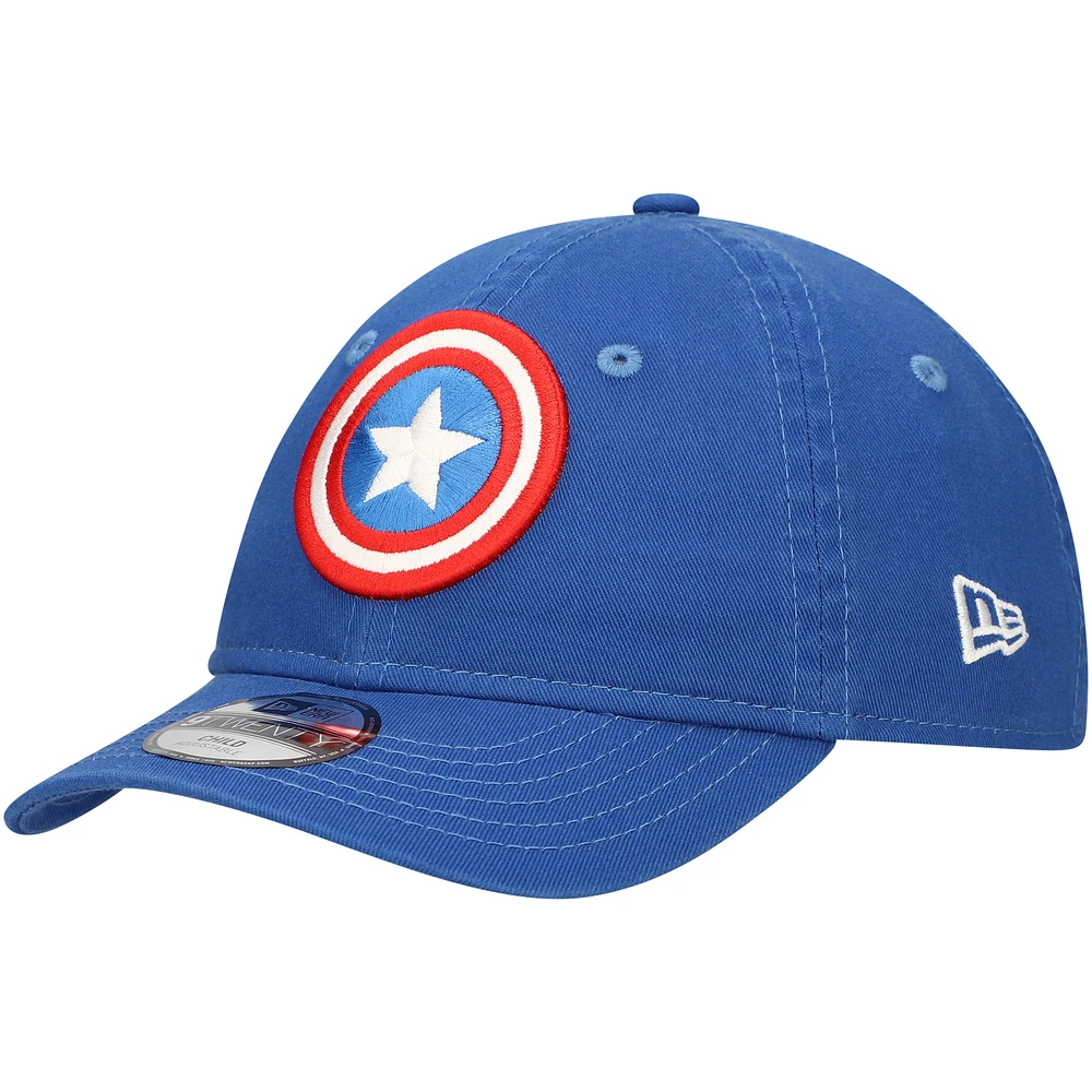 Preschool New Era Blue Captain America 9TWENTY Adjustable Hat