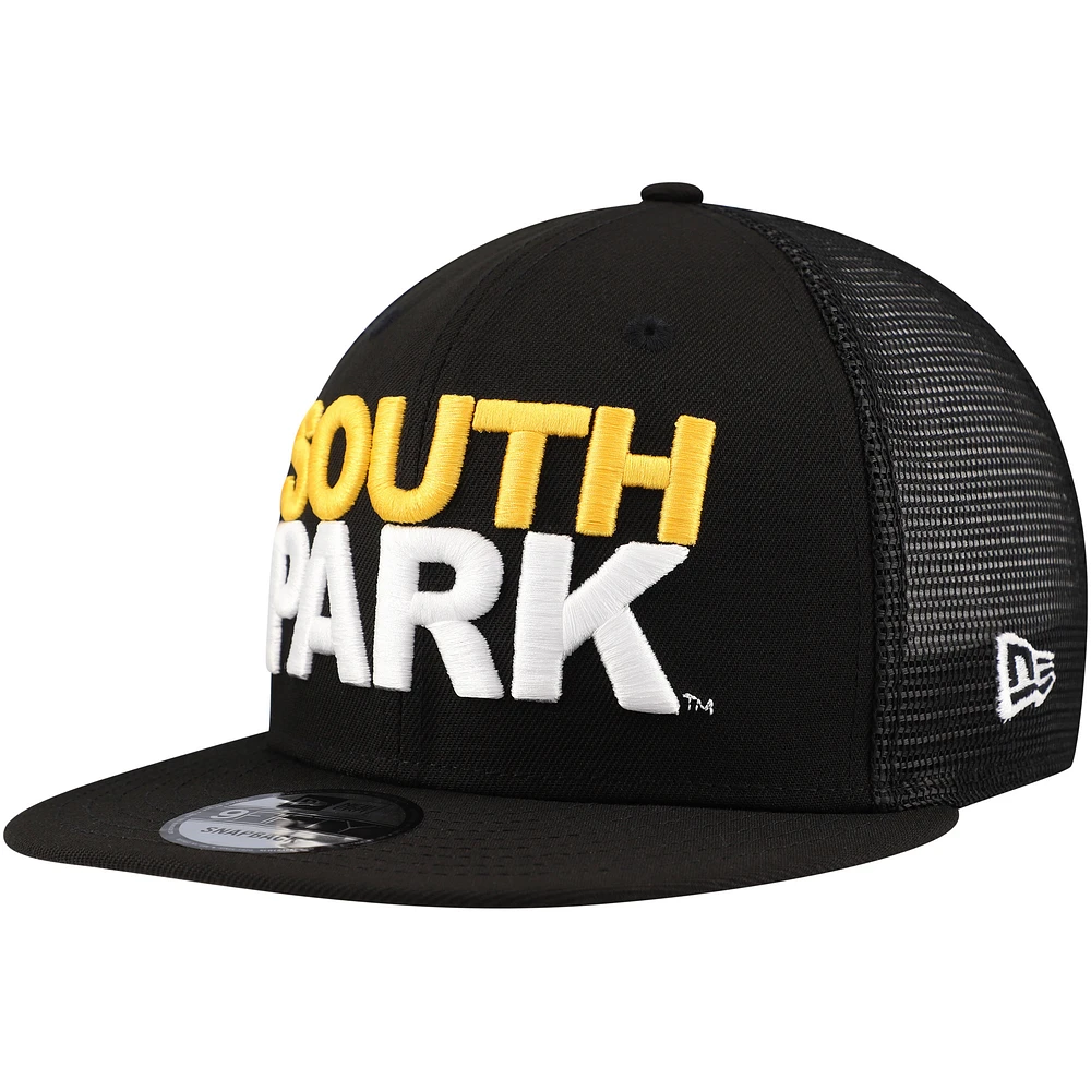 Men's New Era Black South Park 9FIFTY Snapback Trucker Hat
