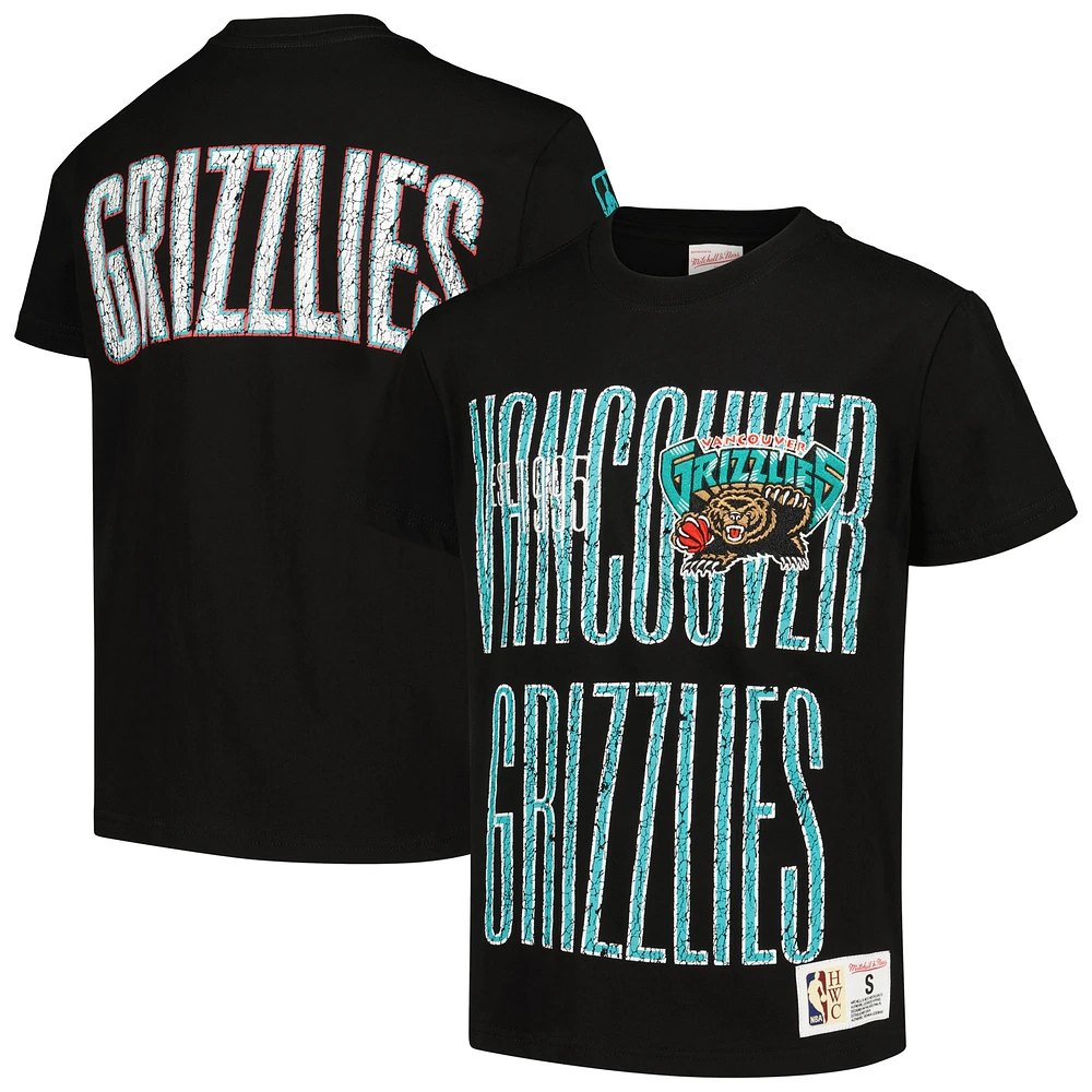 Youth Mitchell & Ness Black Vancouver Grizzlies Hardwood Classics Hometown 2.0 T-Shirt