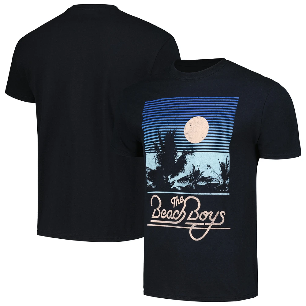 Unisex Black The Beach Boys Sunset Stripes T-Shirt