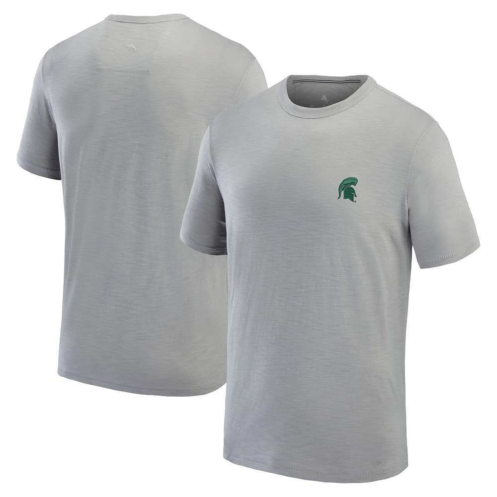 Men's Tommy Bahama Gray Michigan State Spartans Sport Bali Beach T-Shirt