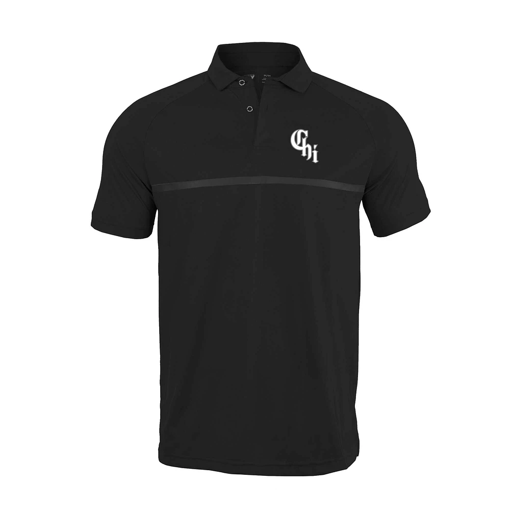 Men's Levelwear Black Chicago White Sox City Connect Sector Insignia Core Polo