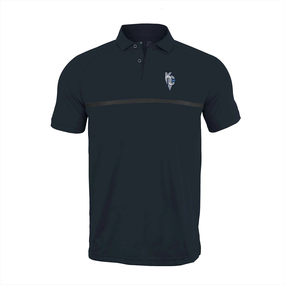 Men's Levelwear Navy Kansas City Royals Connect Sector Insignia Core Polo