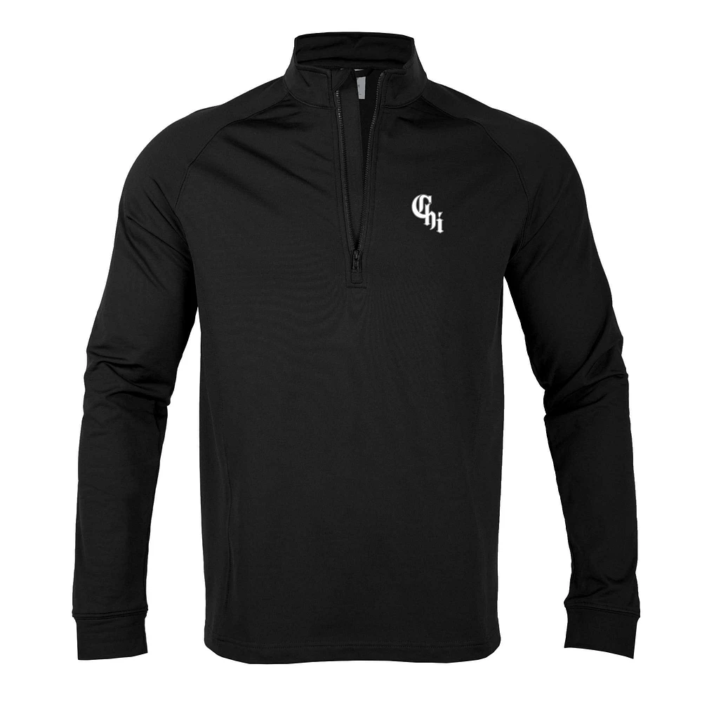 Men's Levelwear Black Chicago White Sox City Connect Calibre Insignia Core Quarter-Zip Pullover Top