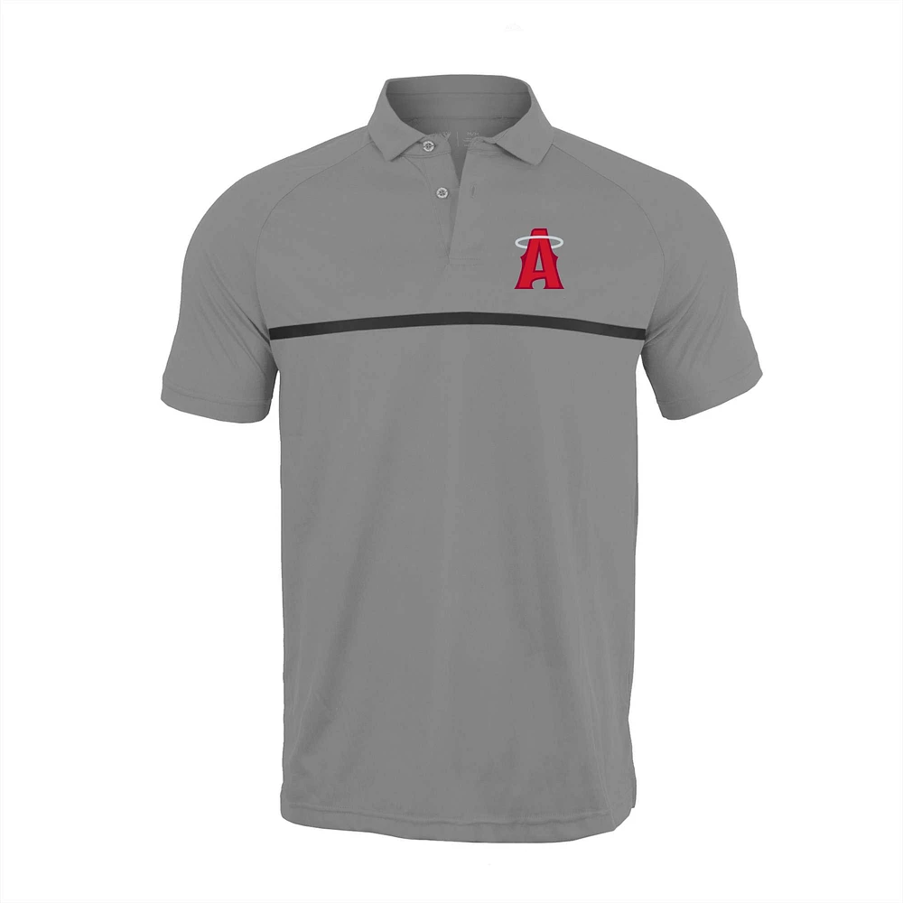 Men's Levelwear Gray Los Angeles Angels City Connect Sector Insignia Core Polo