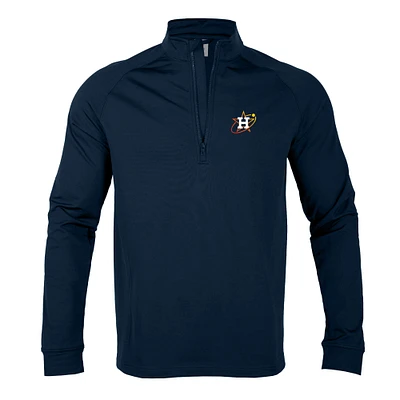 Men's Levelwear Navy Houston Astros City Connect Calibre Insignia Core Quarter-Zip Pullover Top