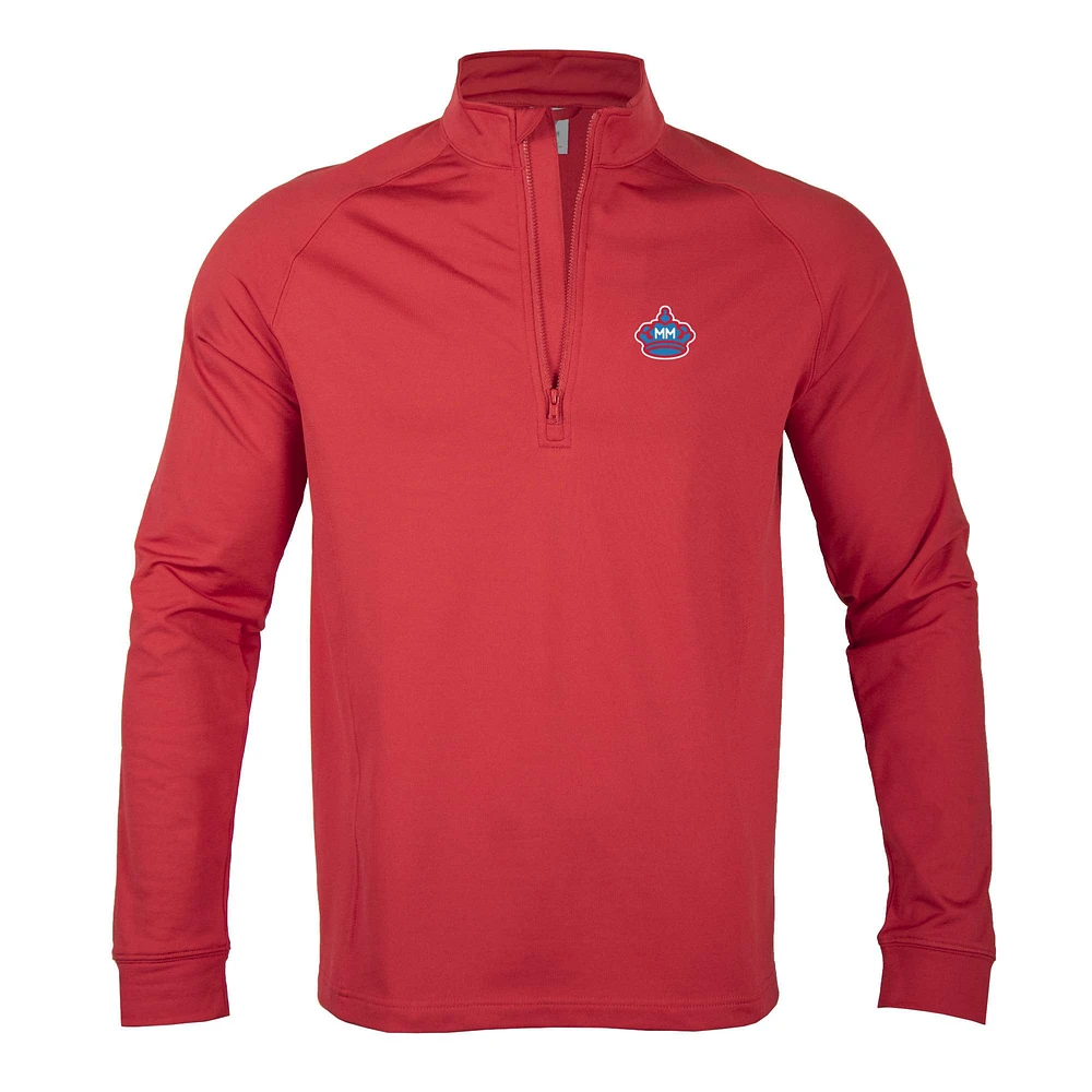 Men's Levelwear Red Miami Marlins City Connect Calibre Insignia Core Quarter-Zip Pullover Top