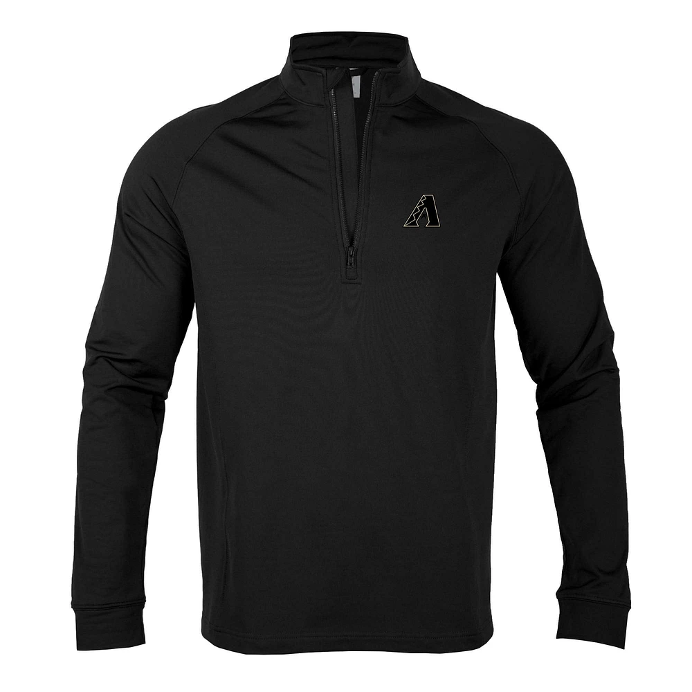 Men's Levelwear Black Arizona Diamondbacks City Connect Calibre Insignia Core Quarter-Zip Pullover Top