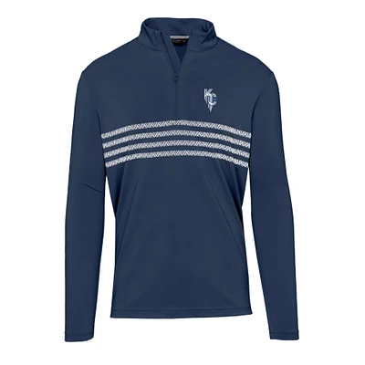 Men's Levelwear Navy Kansas City Royals Connect Asher Insignia Core Quarter-Zip Pullover Top