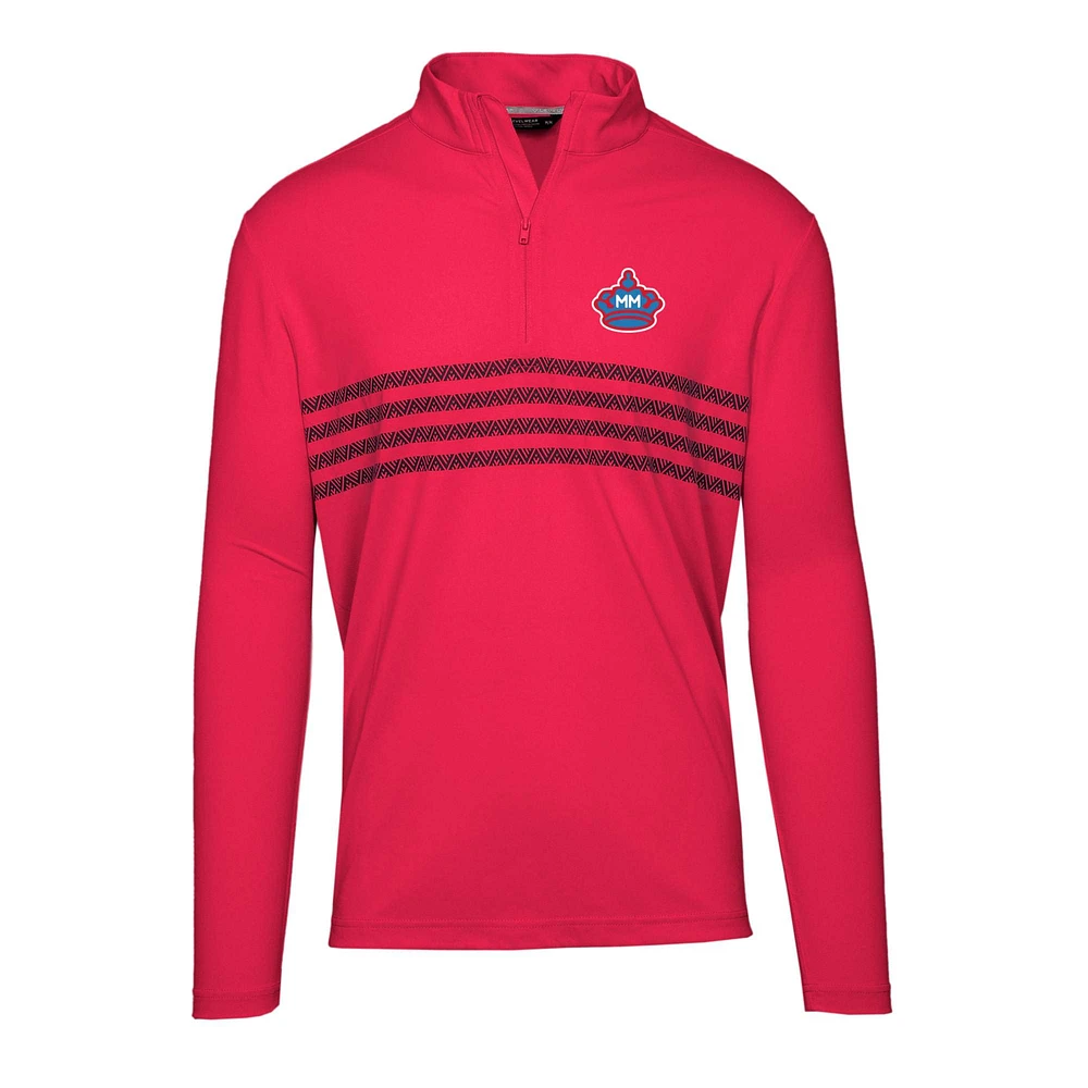 Men's Levelwear Red Miami Marlins City Connect Asher Insignia Core Quarter-Zip Pullover Top