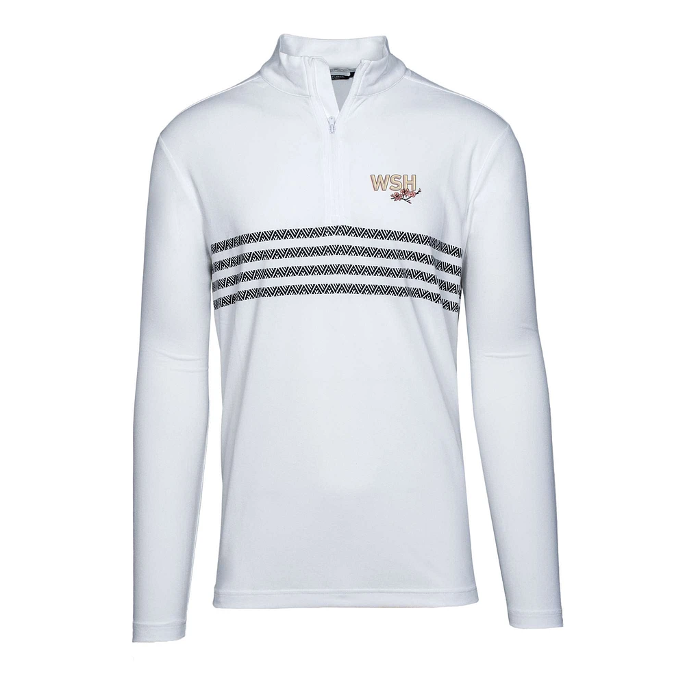 Men's Levelwear White Washington Nationals City Connect Asher Insignia Core Quarter-Zip Pullover Top